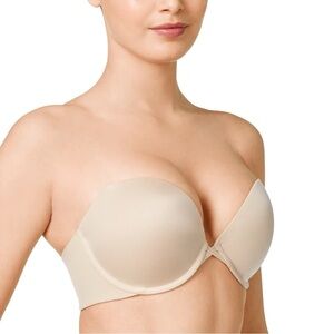 NWT 36D Wacoal Amazing Assets Strapless Push-Up Bra Style 854220, Nude Color